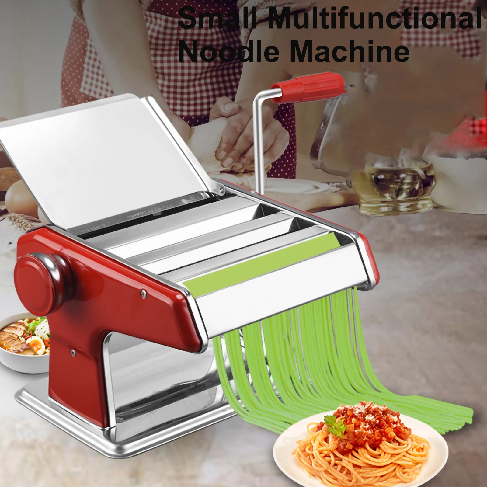 Small Manual Noodle Making Machine Multi-Kinetic Stainless Steel Household Fresh Pasta Machine Two/three Knives Kitchen Tools