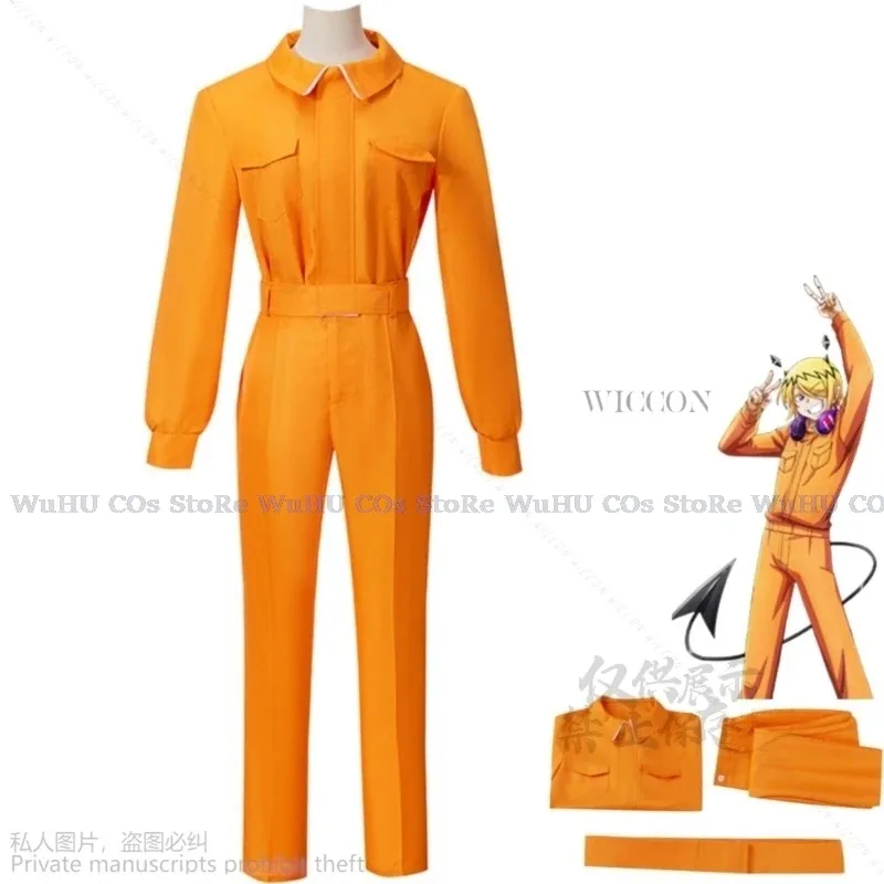 

Аниме Добро пожаловать в школу демонов, Ирума-кун Шакс Лид, карнавальный костюм, желтая рабочая одежда, карнавальный костюм на Хэллоуин для мужчин и женщин