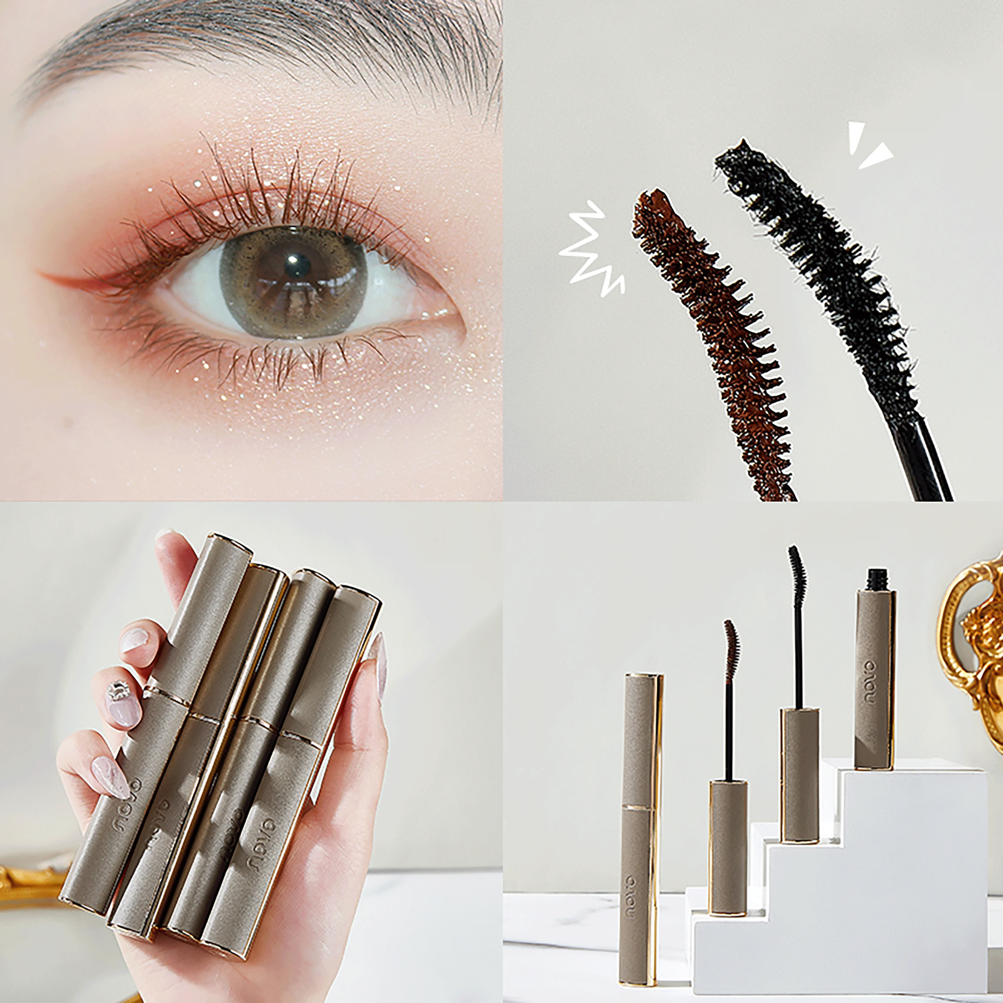 

NOVO Быстросохнущая тушь для ресниц-основа Водостойкая, удлиняющая, скручивающаяся, не размазывается