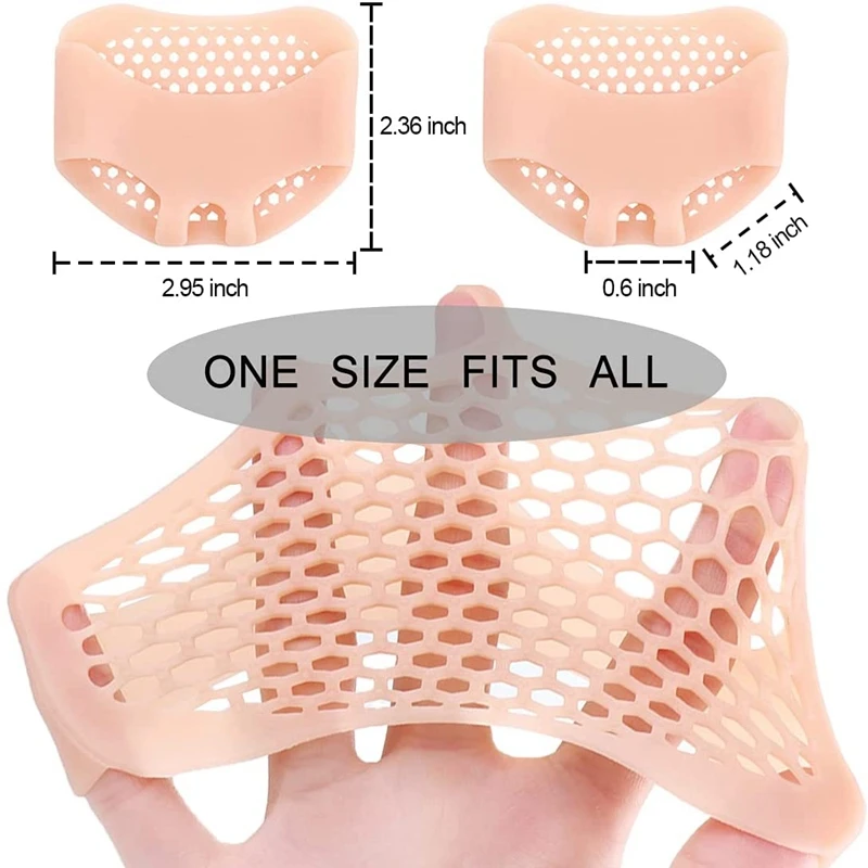 Silicone Forefoot Pad Metatarsal Pads for Women High Heels Half Insoles Foot Pain Relief Inserts Foot Blister Care Gel Cushions