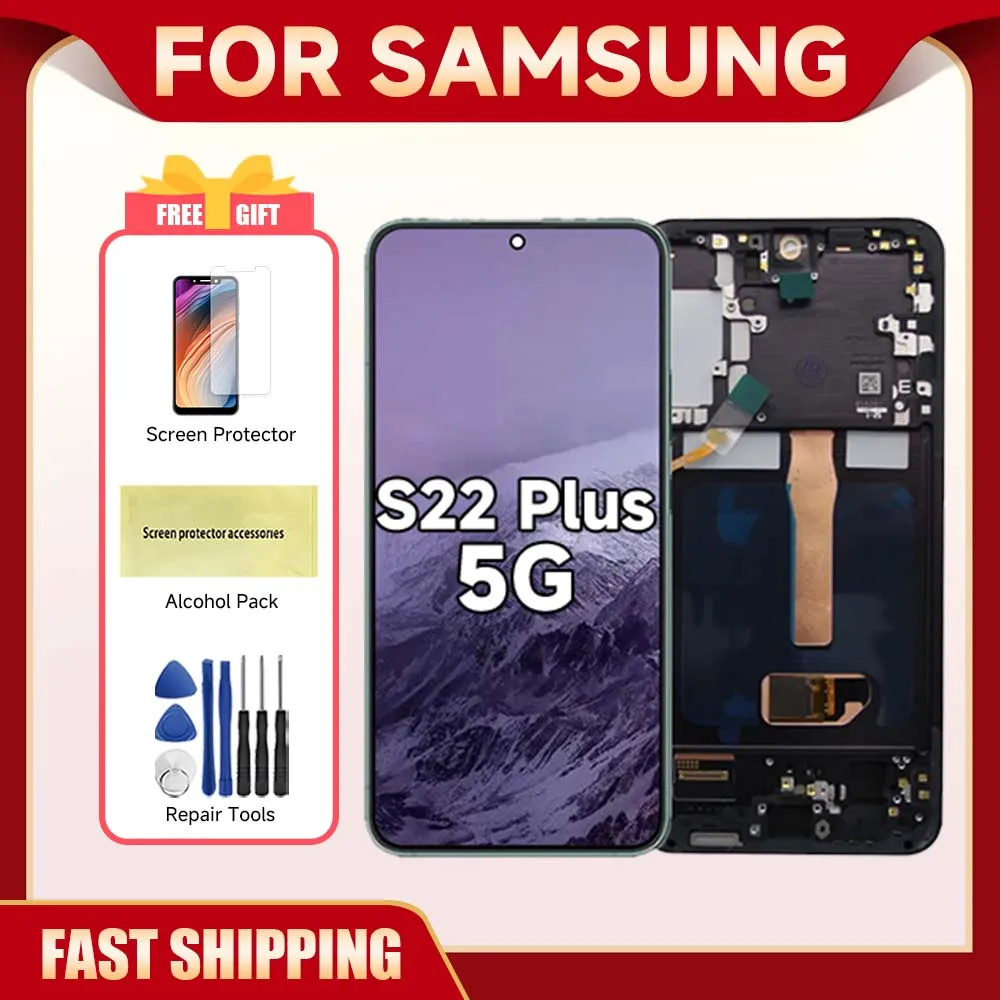 S22+ For Samsung 6.6\'\'For Ori S22 Plus S906B S906 S906W S906N S906E LCD Display Touch Screen Digitizer Assembly Replacement