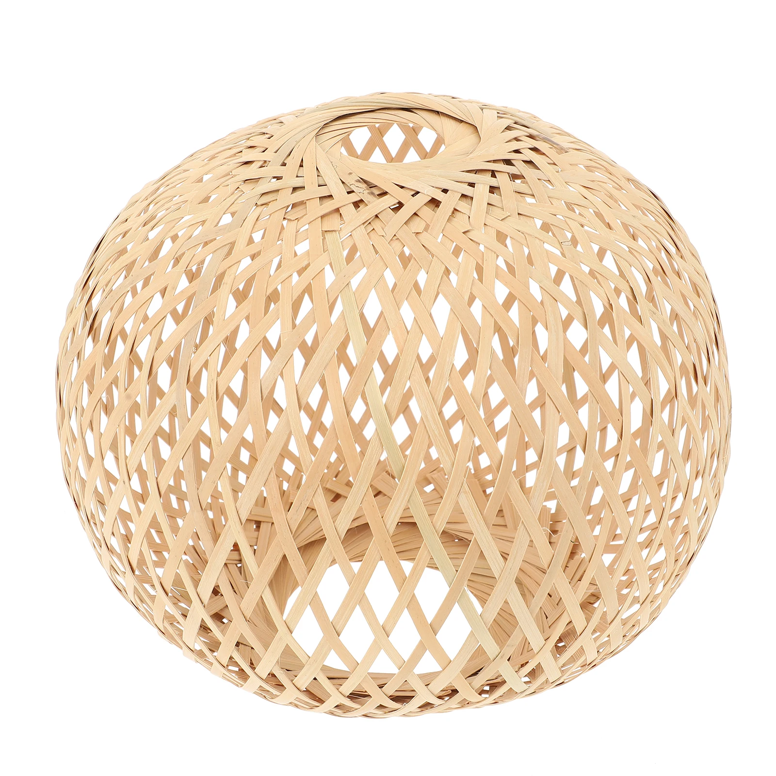 

Bamboo Woven Lampshade Bamboo Craft Durable Light Cover Decorative Indoor Hanging Lamp Accessory Simple Style for Home Use