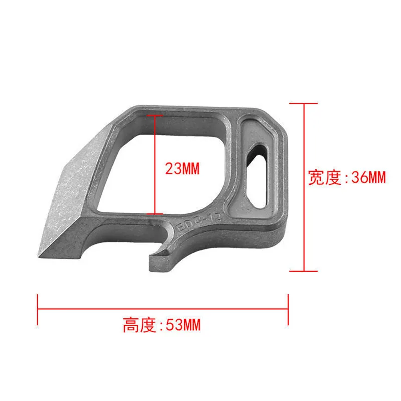 Imagem -06 - Mini Titanium Alloy Multifuncional Edc Abridor de Garrafas Tc4 Pry Bar Pingente Chave Camping ao ar Livre Ferramentas Manuais de Janela Quebrada