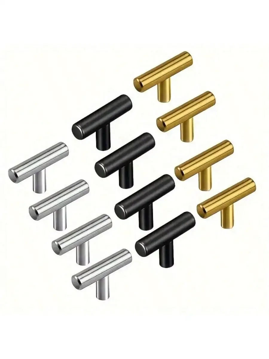 

6/12 Pcs Modern Stainless Steel Cabinet Pulls Modern Arch Design Brushed Metal Furniture Drawer Pull Hardware Pulls Bar Handle