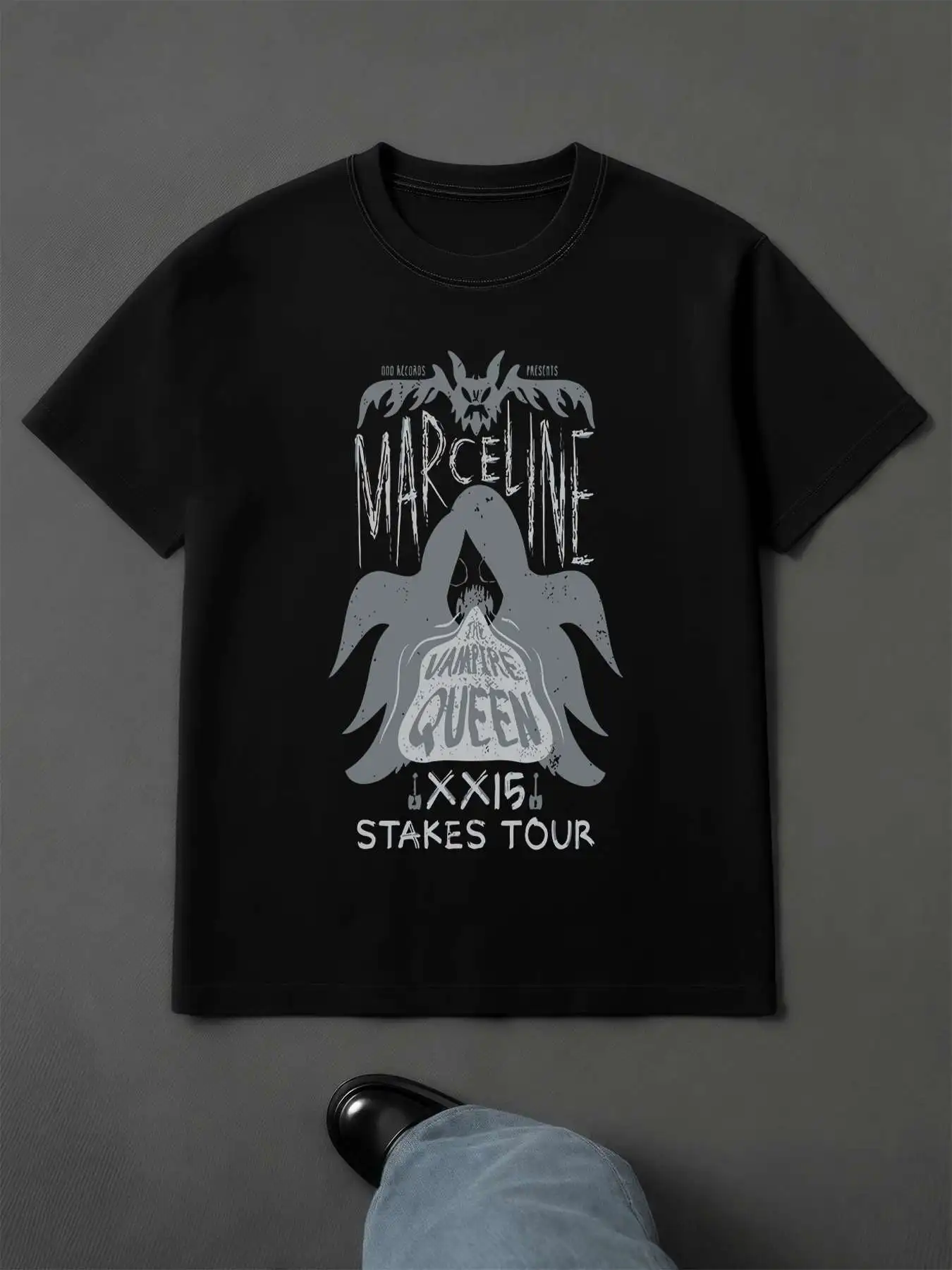 مارسيلين مصاص دماء كوين تور الرجال 220gsm جديد الصيف عادية طاقم الرقبة القطن الخالص قصيرة الأكمام تي شيرت