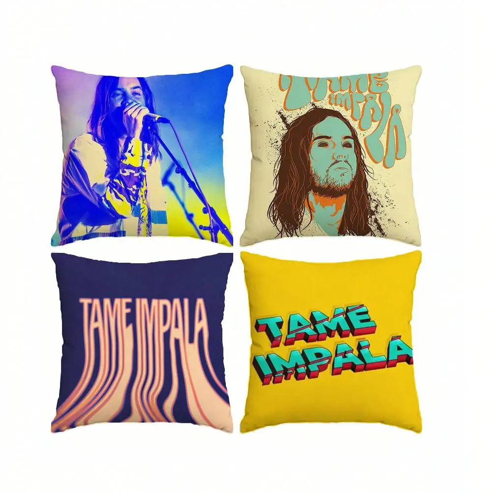 The rock band T-Tame I-Impala  Pillow Case Square Double-Sided Sofa Cushion Cover Bedroom Bedside Pillow