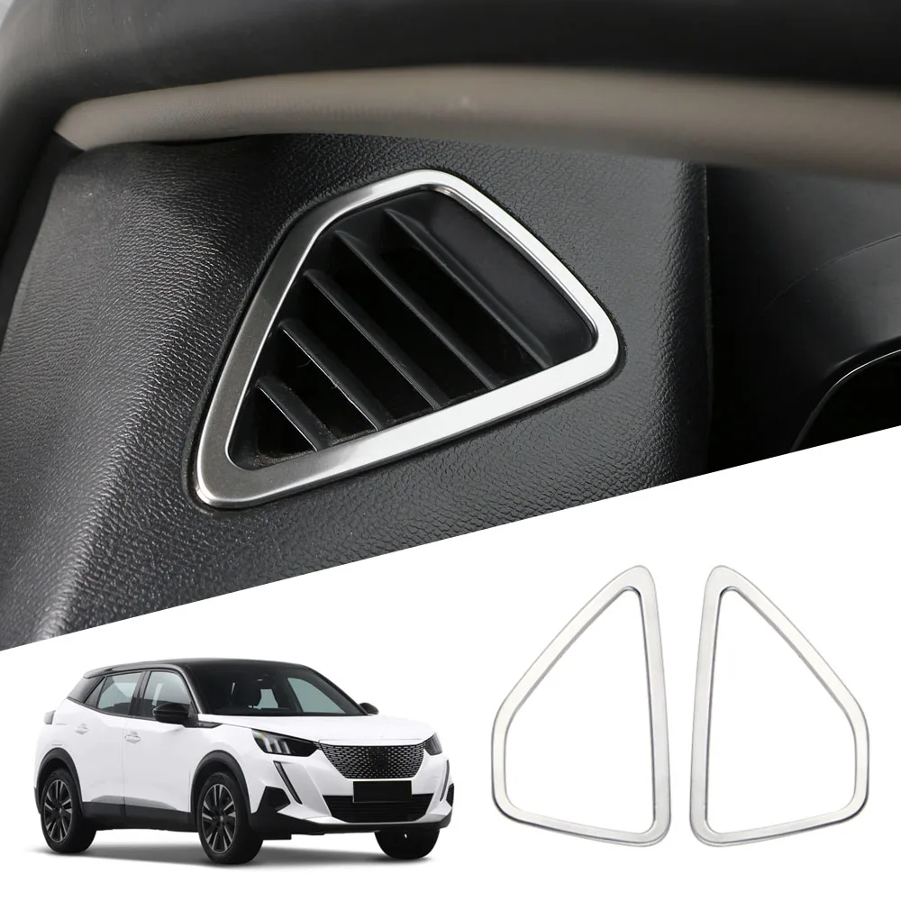 For Peugeot 2008 2019-2023 E2008 2020-2022 208 2020-2023 E208 2020-2023 AC Vent Frame Cover Air Conditioning Outlet Sticker Trim