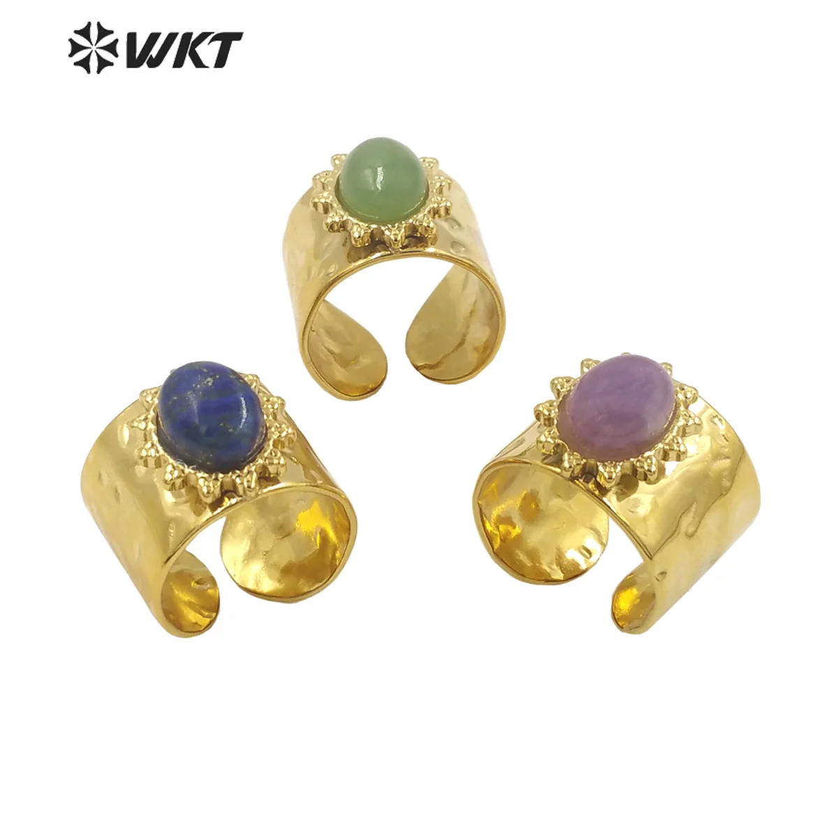 

WT-R480 Trendy Style Natural Gemstone Women Accessory Ring 18K Gold Plated Hot Design Fashion SALE Jewelry PoPular