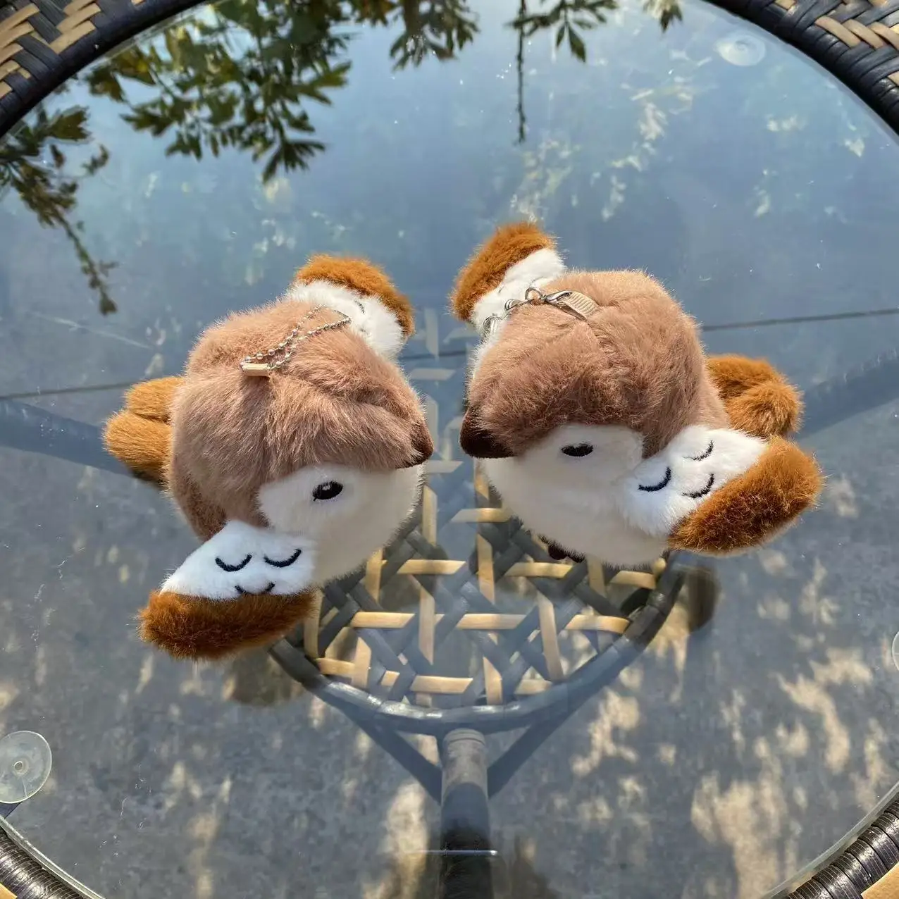 11cm Cute Simulation Bird Plush Doll Toy Keychain Pendant Soft Realistic Sparrow Plush Stuffed Doll Backpack Decoration Gift