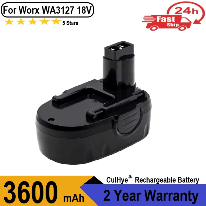 

3.6Ah 18V Replacement Battery for Worx WA3127, Rechargeable Battery for Worx WG150s, WG152, WG250, WG541, WG900, WG901 Coreless