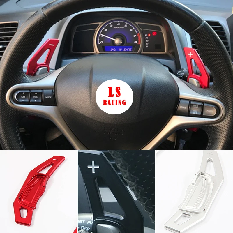 Car Aluminum Steering Wheel Shift Paddle Shifter Extension Shape for Honda Fit(2009-2013) Civic(2009) Interior Auto Car-styling