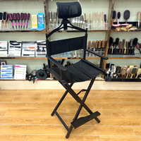 Barbershop Folding Chair Aluminum Alloy Outdoor Camping Seat Professional Makeup Director Chair Salon Outdoor Seat Tool Supplies