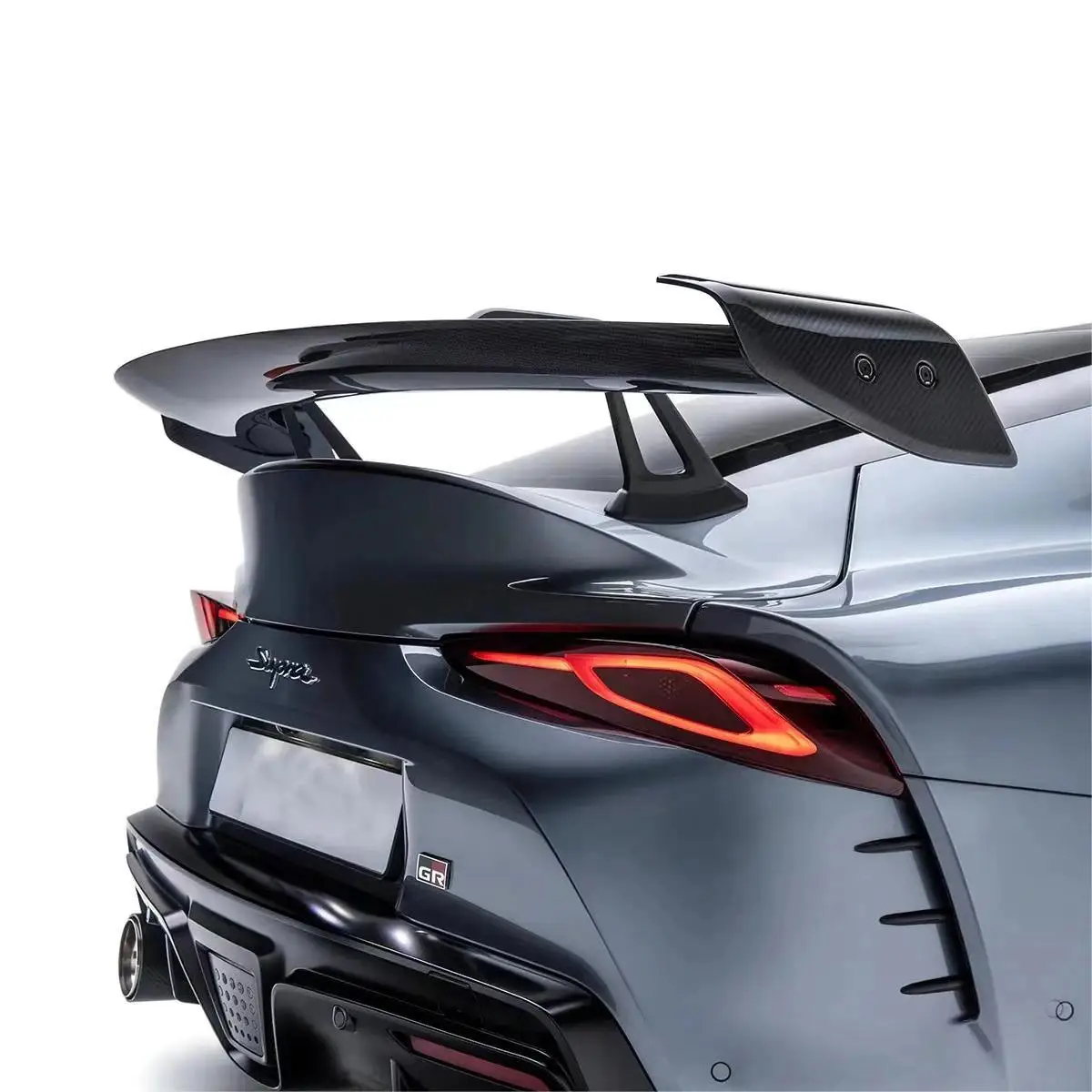 For Toyota Supra A90 A91 MK5 2019+ AD Style Dry Carbon Fiber Material Rear Trunk Spoiler Wings FRP Car Styling body kit