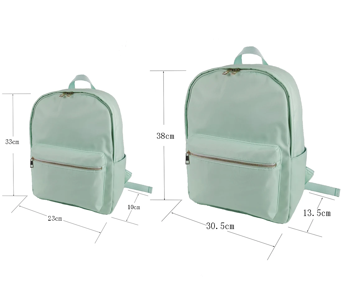 Solid Color Backpack Nylon Waterproof Large Capacity School Bag for Teenage Girl Fashion College Student Travel Luggage BackPack