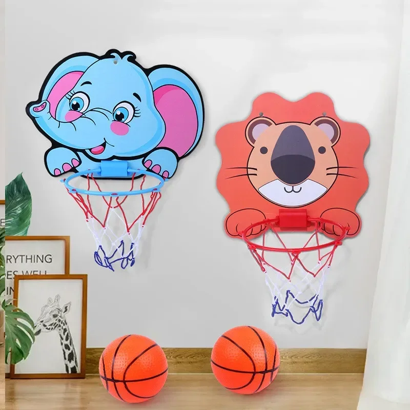 Kids Basketball Hoop Kit Cartoon Creative Animals Basketball Stand Outdoor Indoor Game Sport Play Toys For Children Kids