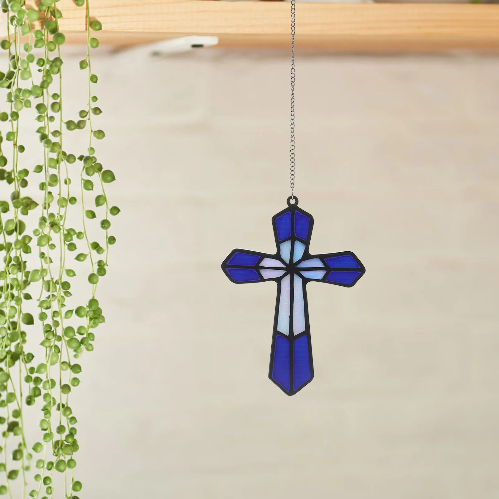 

Acrylic Cross Wall Hanging Decor for Home Window Door Porch Balcony Room Bedroom Study Religious Art Craft