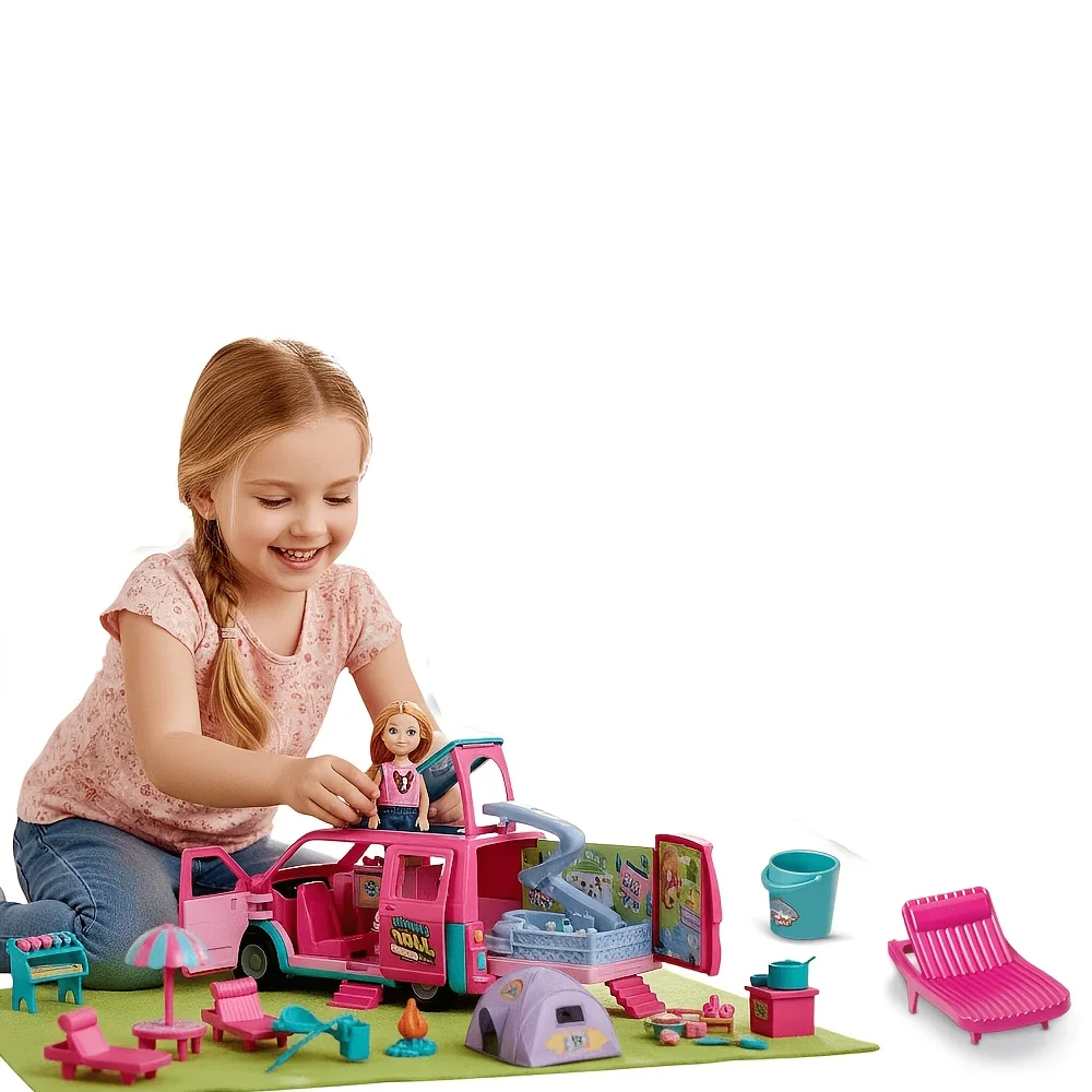 2-in-1-camper-van-toy-pink-doll-camping-playset-with-pool-slide-kids-role-play-gift-for-birthday-christmas