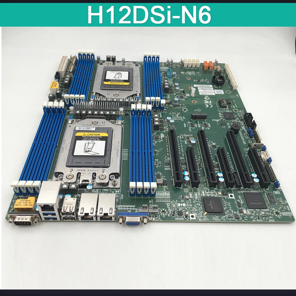 H12DSi-N6 For Supermicro Server Motherboard Dual EPYC 7003/7002 Series Processors Gigabit LAN Port Dedicated IPMI LAN Port