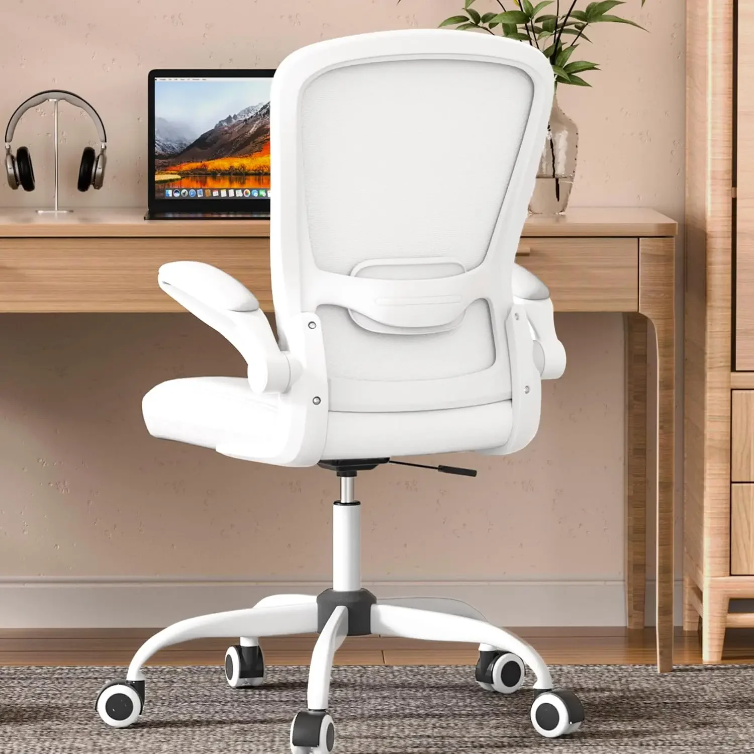 

Mimoglad Home Office Chair, High Back Desk Chair, Ergonomic Mesh Computer Chair with Adjustable Lumbar Support and Thickened