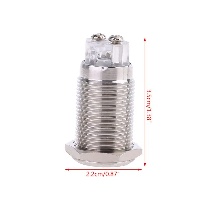 Y1UD 12V 16mm Buzzer Alarm Light Warning Lamp Signal Rotary Strobe Flash Emergency Sound Illumination  Waterproo