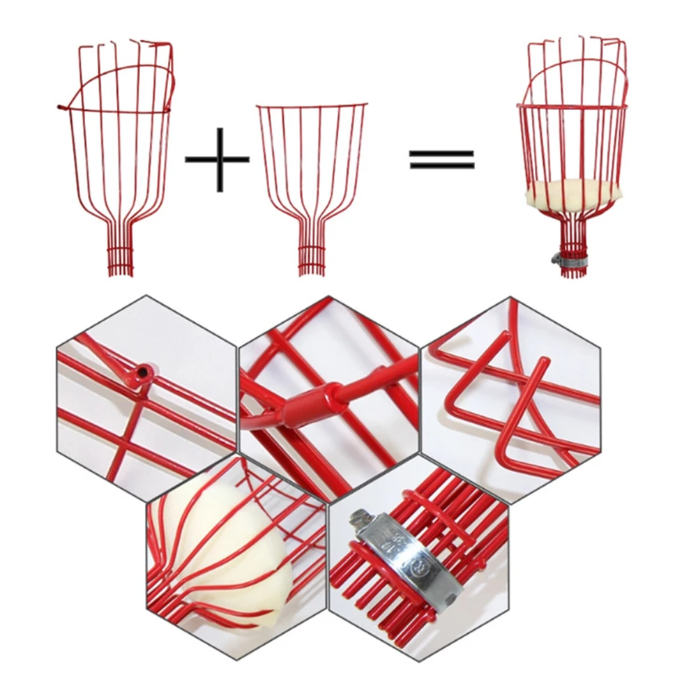 Głęboki kosz zbierak do owoców wygodny zbieracz owoców o wysokości narzędzia ogrodnicze do zbierania owoców jabłoni brzoskwini