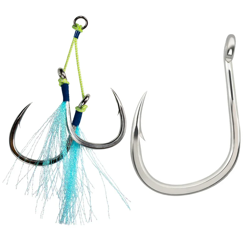 OBSESSION 8062 5X 10 Stück/Beutel 1 # 1/0-9/0 High Carbon Steel Heavy Jigging Starker Haken Salzwasser Big Game Power Fishing Einzelhaken – Detail 11
