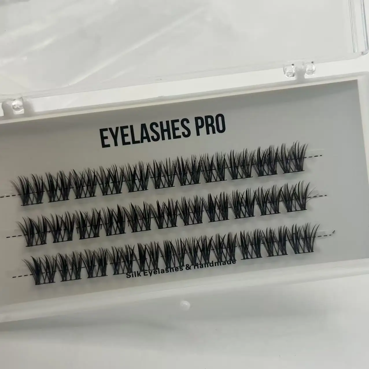 Z005  DIY Hand Made Eyelash Extension Segmented Flase Lashes Lash Bundles Soft Ribbon Strip Eyelashes Makeup Lashes