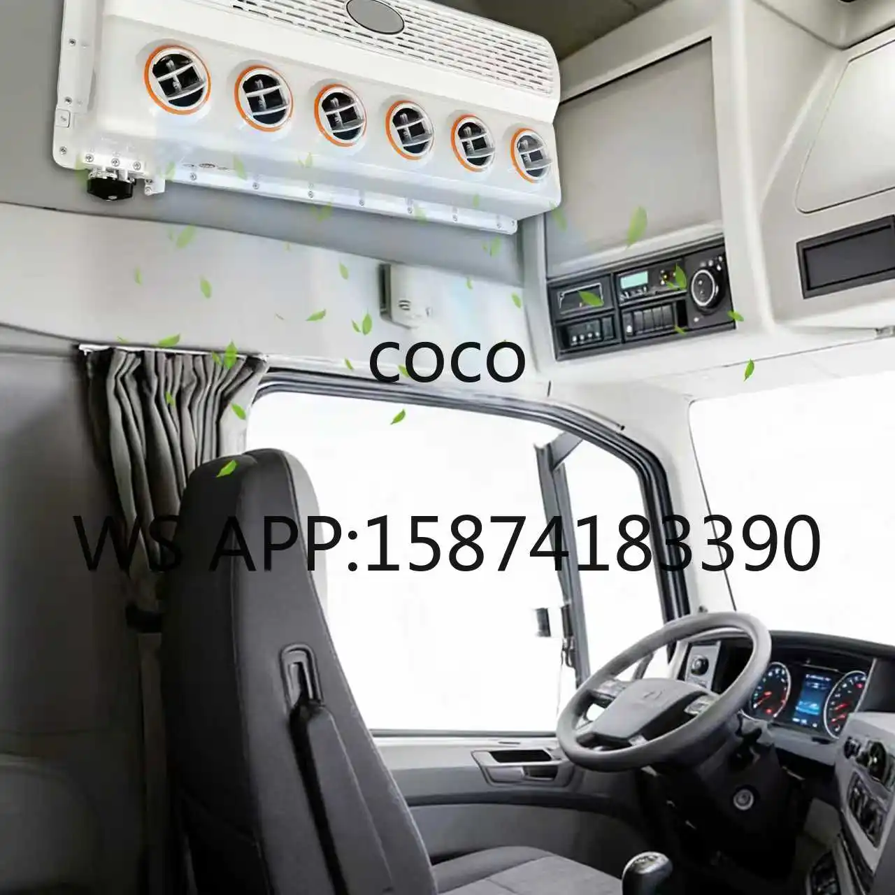 Factory OEM Compatible Split Parking AC, 12V 24V DC Sleeper Air Conditioner for Truck Marine