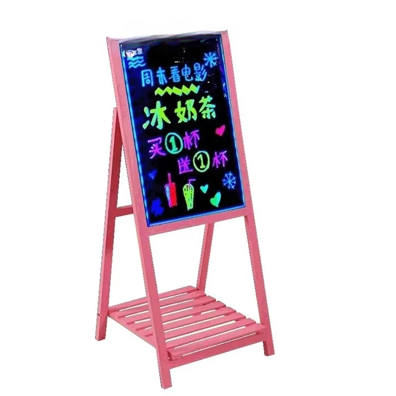 Fluorescent board advertising board night market stall led small blackboard store with handwritten double-sided luminous