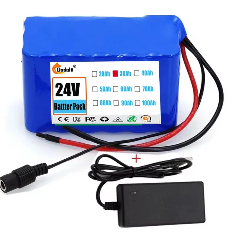 

6S3P 24V 30000mAh For Electric Bicycle Moped 30Ah For Samsung 18650 lithium battery pack Free 25.2V 2A Charger