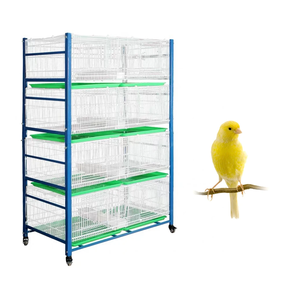 Stainless Steel Folding Male Female Bird Matching Cage With 4 Levels For Multiple Parrots Pigeons Breeding Birdcage