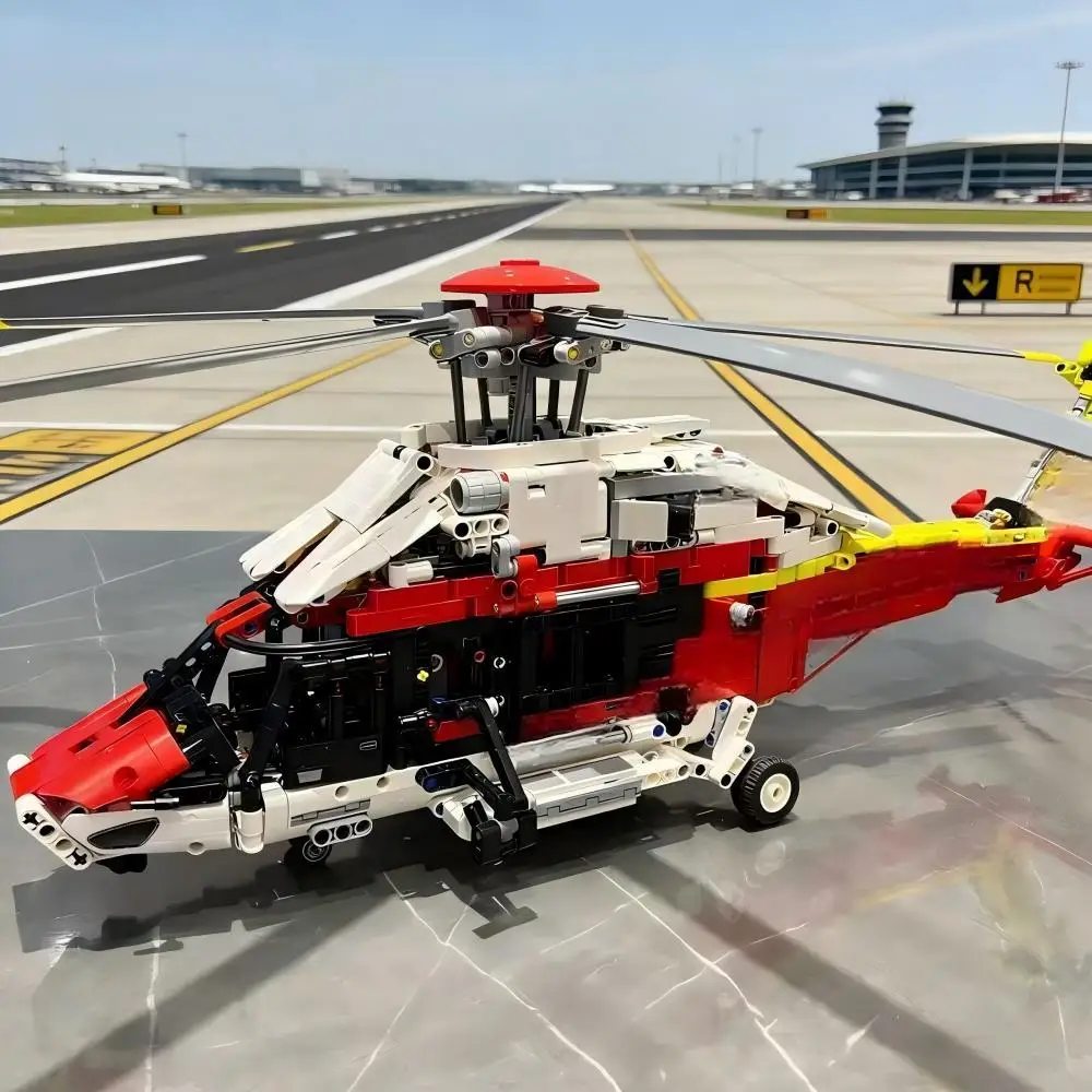 

Строительные блоки для сборки спасательного вертолета, 2001 шт., игрушки для детей и мальчиков, праздничные подарки.