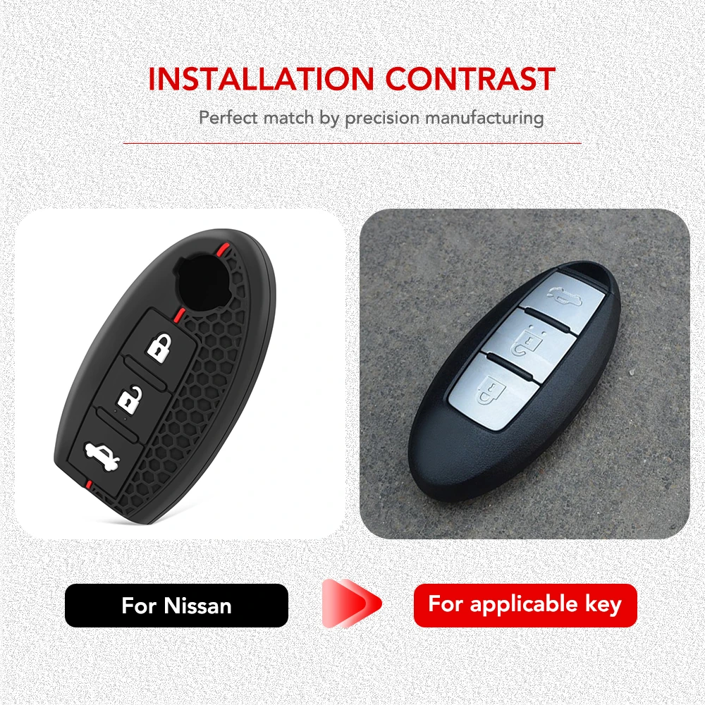 New Silicone Car Key Case Cover Shell for Nissan Qashqai X-Trail T32 T31 Juke J10 J11 Kicks Tiida Pathfinder Note for Infiniti