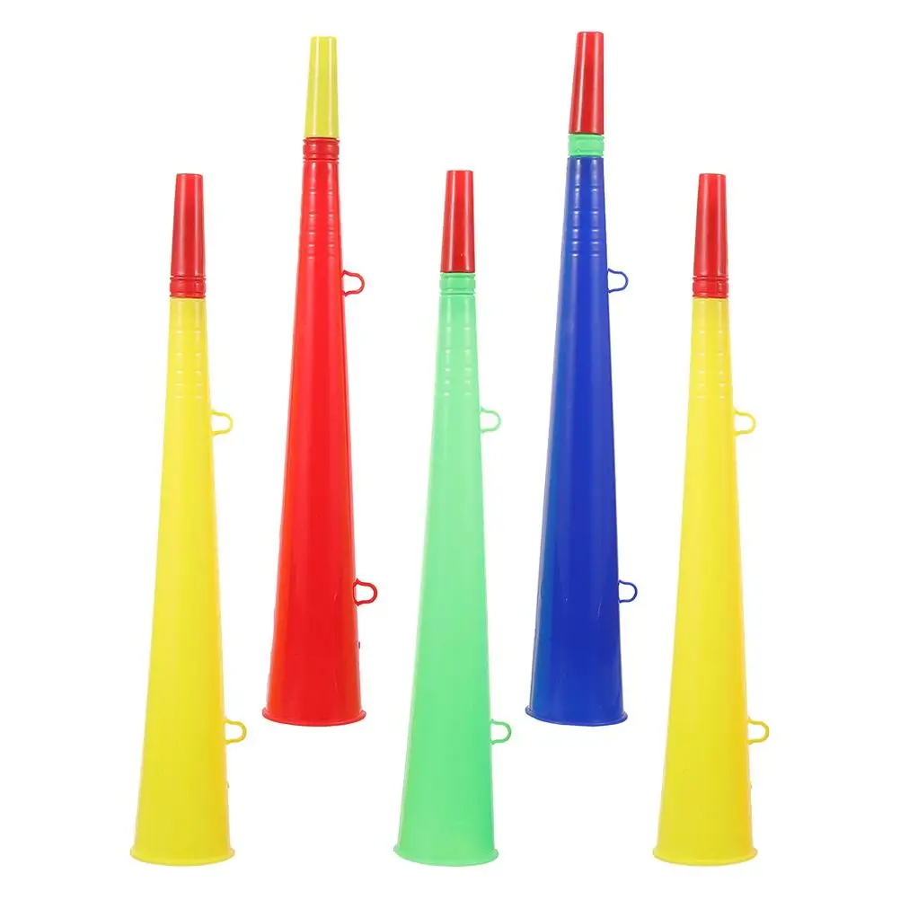 

5 Pcs Bright Color Plastic Trumpet Noisemakers for Sports Events Football Game Party Stadium Horns Toy Cheer for Fans