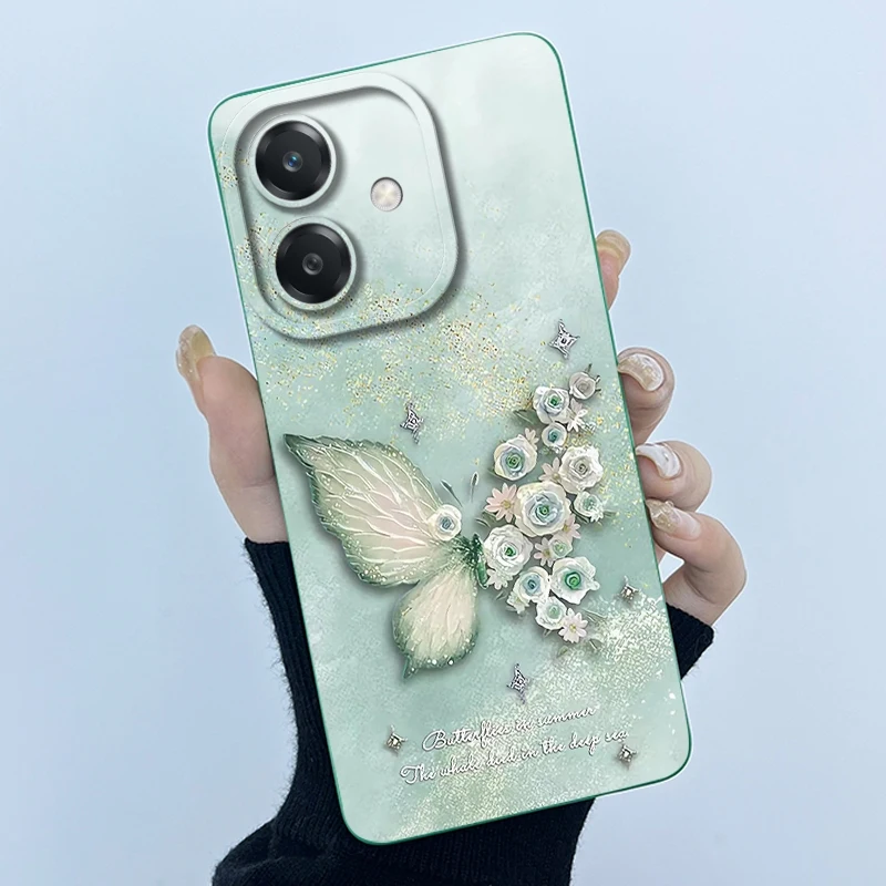 حافظة لهاتف OPPO A5i 4G 2025 لطيف الباندا الحلو الفتيات القطط السائل سيليكون لينة الغطاء الخلفي الواقي لـ OPPOA5i A 5i غلاف المصد #5