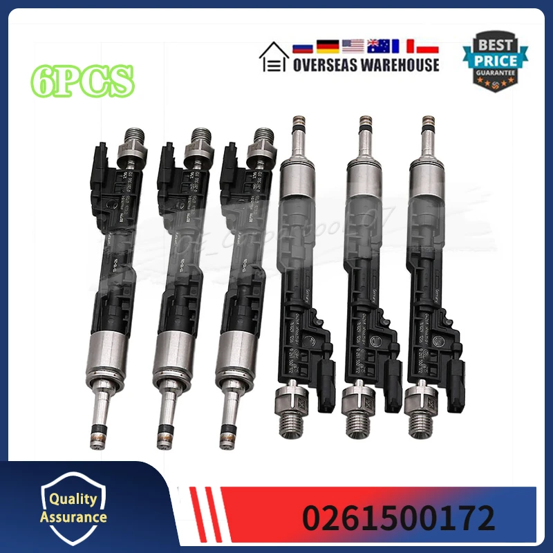 

0261500172 Fits For BMW 228I 320I 328I 335I 428I 435I 528I 535I 640I 740I ACTIVEHYBRID M2 M235I M3 M4 X1 X3 Fuel Injector 6Pcs