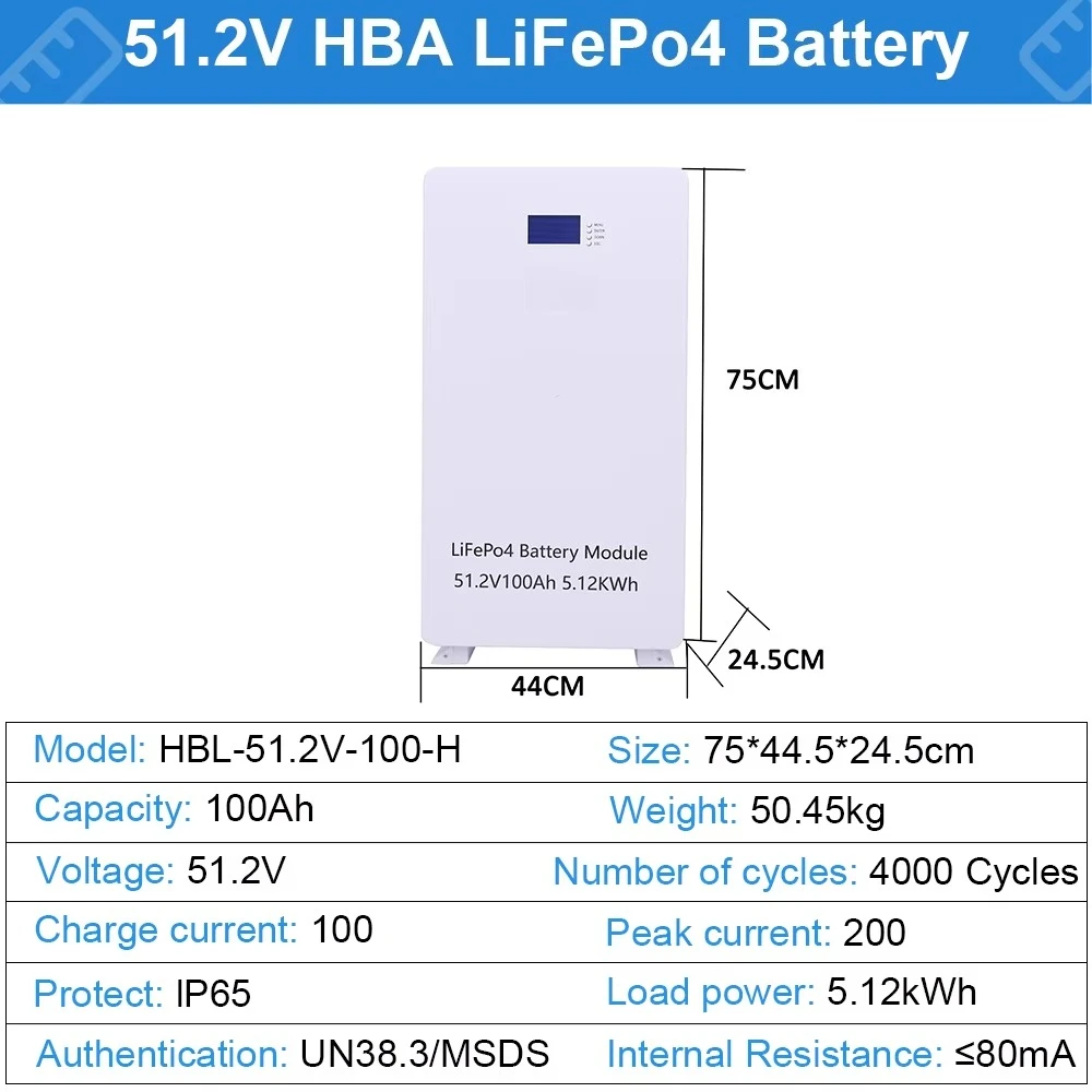 PL Stock Grade a 51.2V 100 200 280Ah Lifepo4 Lithium Battery 15KWh Solar Battery House System Energy Storage Battery