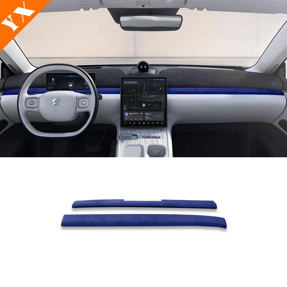 For Nio EL7 ES7 ET7 Accessories 2022-2024 Plastic Flocking Car Center Console Dashboard Trim Driver And Copilot Garnish 2pcs