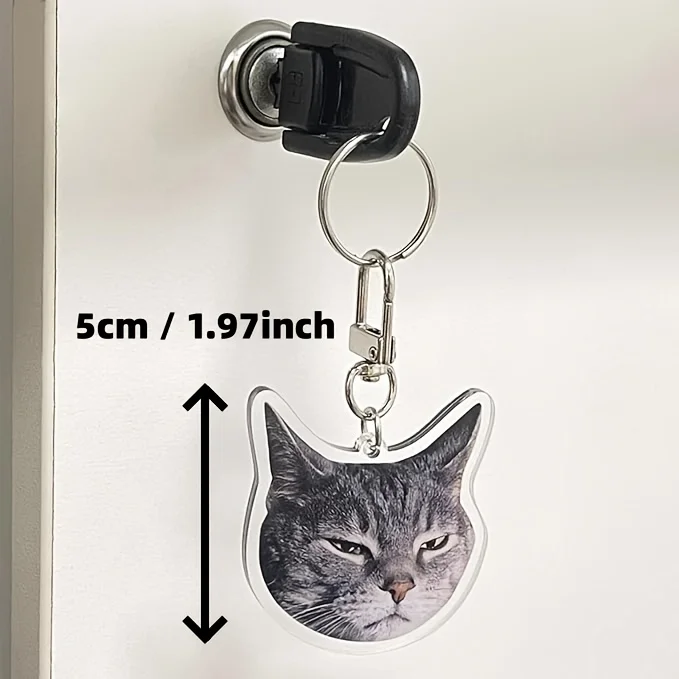 Custom Photo Keychain - Personalized Acrylic Keyring for Pets & Loved Ones, Double-Sided Portrait Keepsake