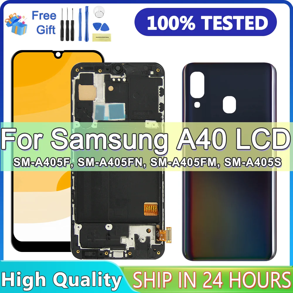 AAA+ Quality Display Screen for Samsung A40 A405 A405F LCD Screen Touch Digitizer Assembly for samsung a40 lcd display