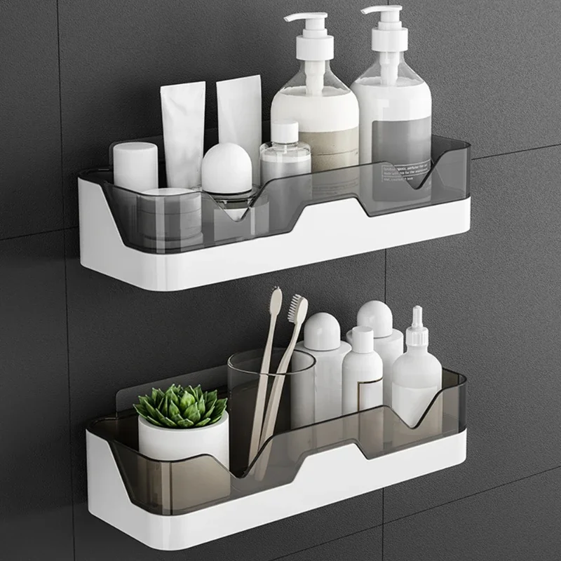 

Bathroom Storage Shelf Shower Shampoo Cosmetic Holder Waterproof Wall-mounted Organizer Rack Kitchen Washroom Storage Shelves