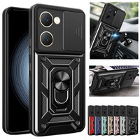 Armor Case For VIVO Y28S Y18 Y18e Y28 Y03 Y02 Y17S Y27 Y16 Y36 5G Cover Lens Protection With Ring Magnetic Holder Coque Fundas