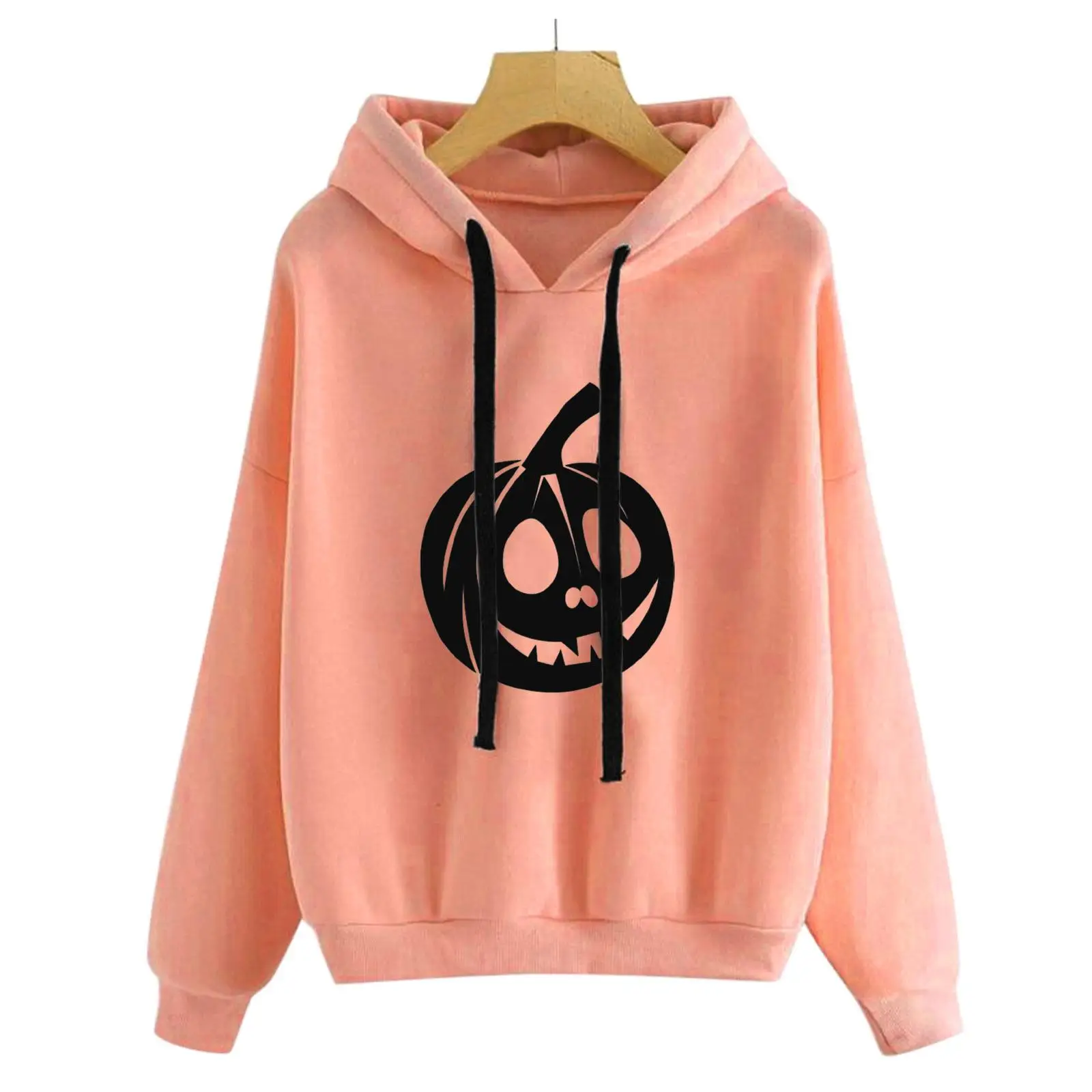 

Новая женская повседневная толстовка с длинными рукавами и капюшоном с узором тыквы на Хэллоуин, осенне-зимняя коллекция, для трансграничной торговли