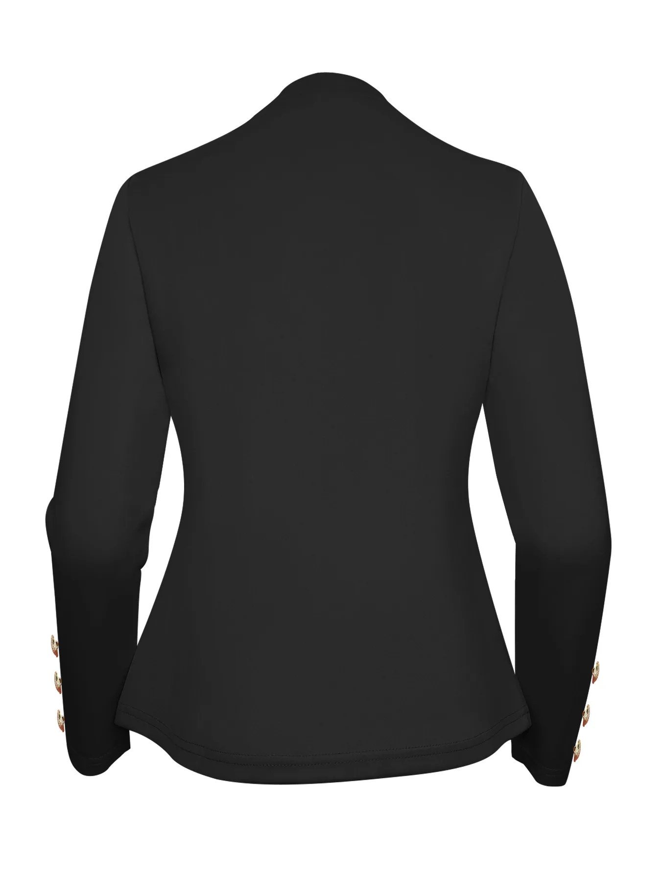 Damen Blazer mit Goldknöpfen, Doppelreihige Schlanke Jacke, Langarm Formelle Jacke für Büro, Alltag und Business – Detail 4
