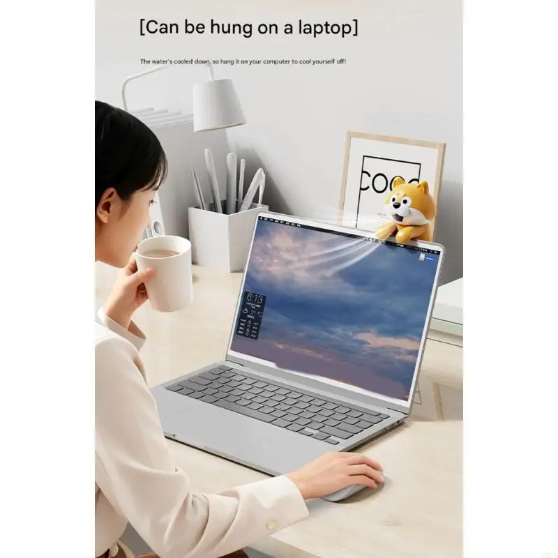 (1 pièces) ventilateur à clipser pour tasse bol, accessoire refroidissement soufflant d'air en forme chien pour bureau