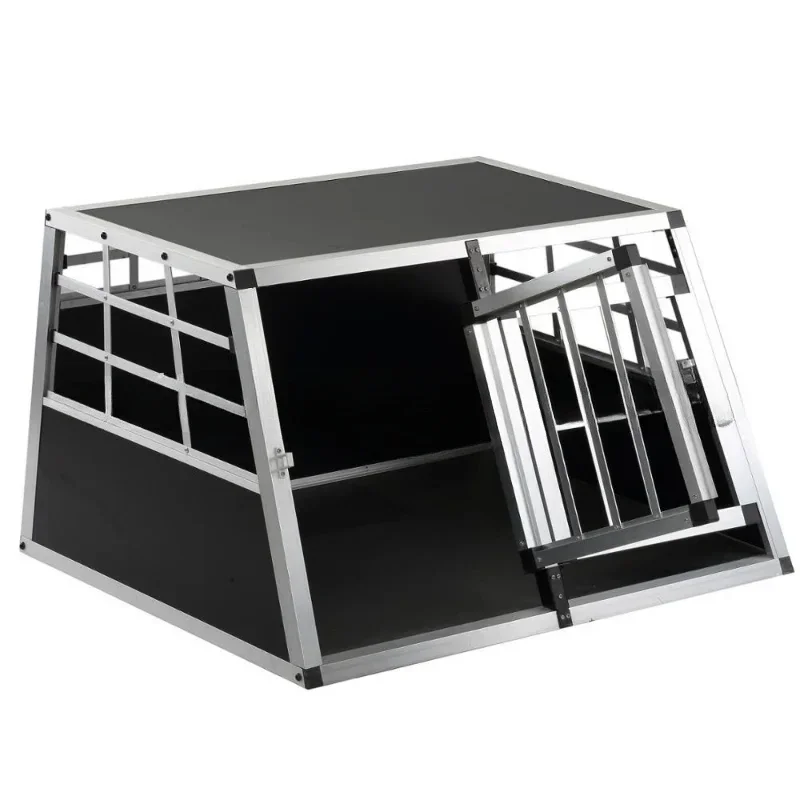 Aluminum Pet/Cat/Puppy/Dog Vehicle Transport Cage 104x91x70cm Suitable for The Large Size Dog