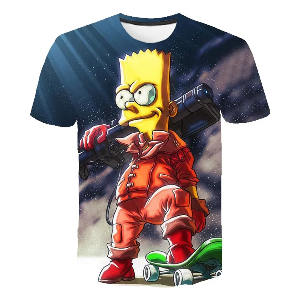 

Disney Simpsons T-Shirts Cartoon Anime Simpson 3D Print Streetwear Men Women Fashion Oversized T Shirt Kids Boys Girls Tees Tops