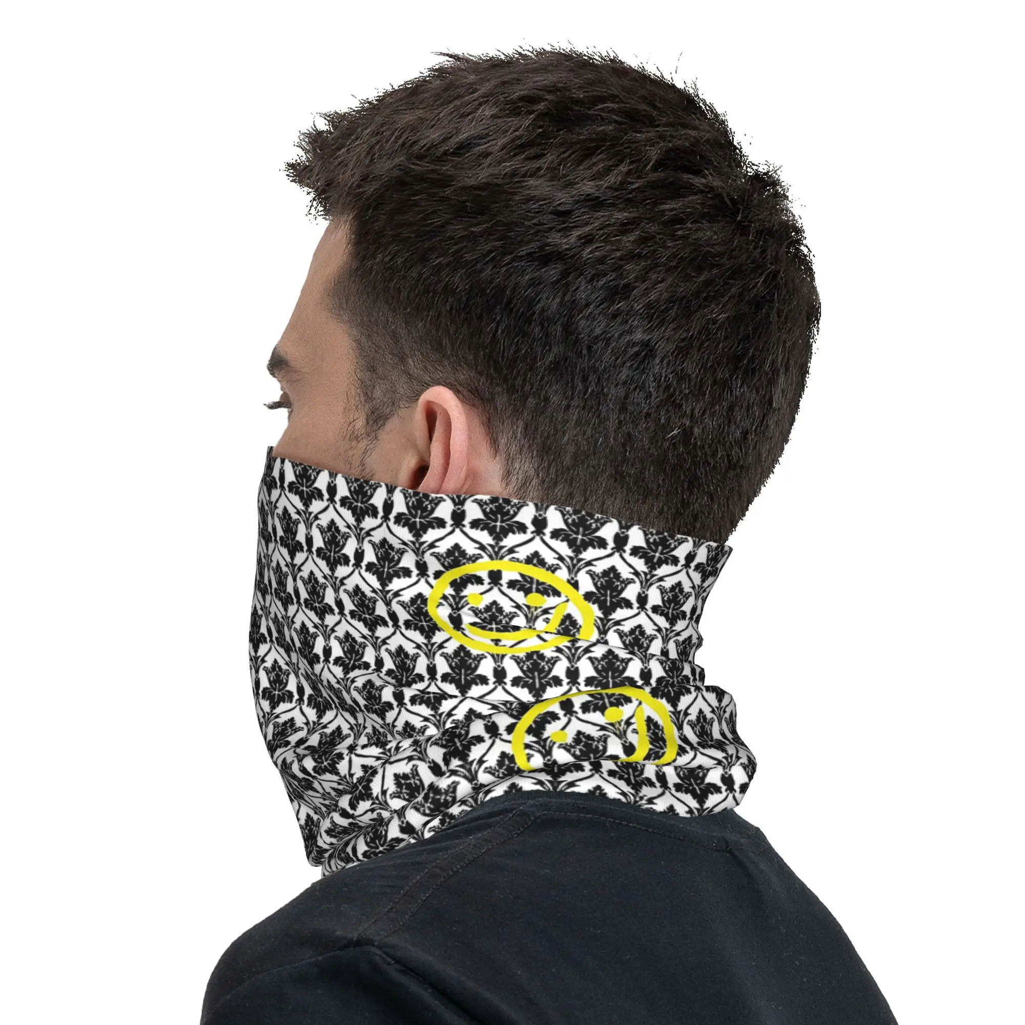 Sherlock Wallpaper Design Bandana Neck Gaiter Gedrukt Wrap Sjaal Warm Gezichtsmasker Fietsen Voor Heren Dames Volwassen Wasbaar