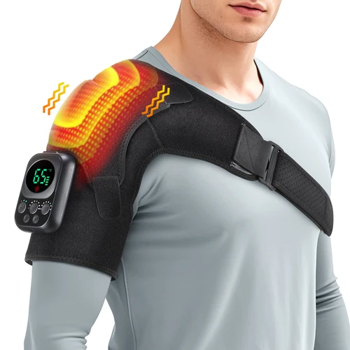Imagen 1 del producto Hombrera eléctrica para hombres y mujeres, almohadilla calefactora para el hombro, soporte para control móvil, tendinitis articular que promueve la circulación sanguínea