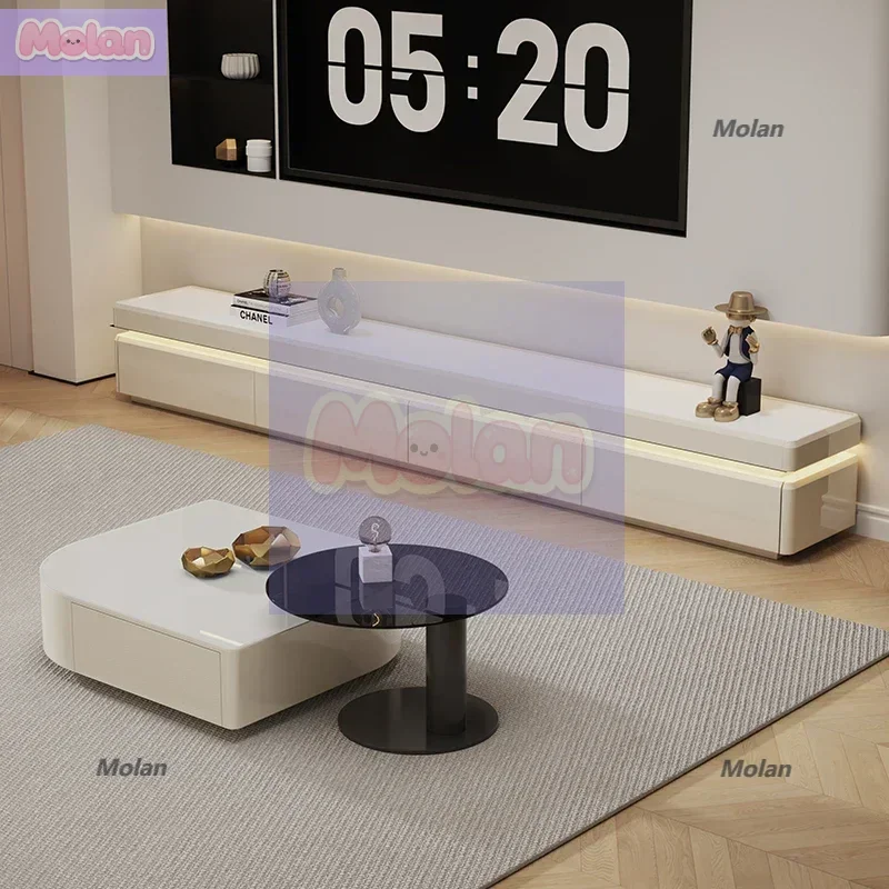 

TV cabinet floor cabinet living room light luxury side cabinet storage locker integrated high-end coffee table combination